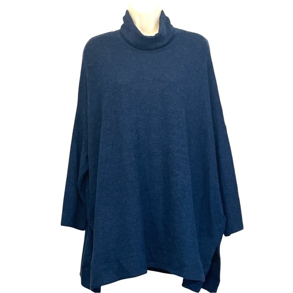 Anthropologie Postmark Mila Turtleneck Cozy Knit Sweater, Color Blue, Size Large - Picture 4 of 12